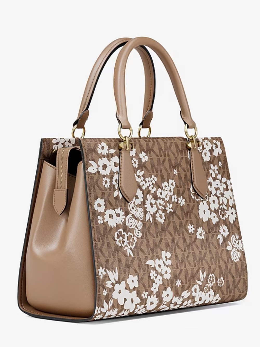 MICHAEL KORS  Marilyn Medium Printed Signature Logo Satchel Crossbody - Picture 11 of 16